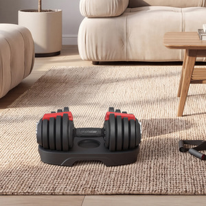 SONGMICS Set of 2 Adjustable Dumbbells, Quick Dial Weights 1.5-12.5 kg