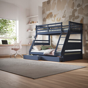 Ollie Triple Bunk Bed Navy