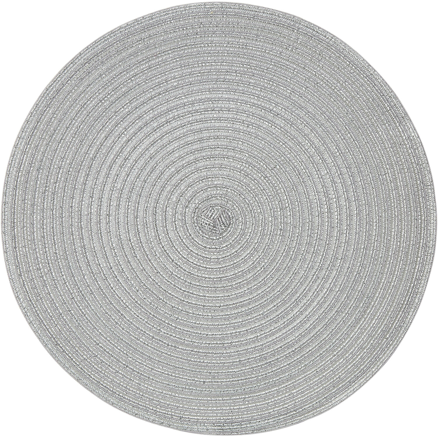 Image of Alice Round Silver Thread Woven Placemat&hellip;