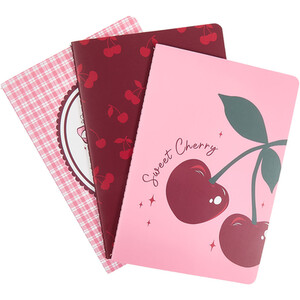 Pack of 3 Cherry Check Notebooks