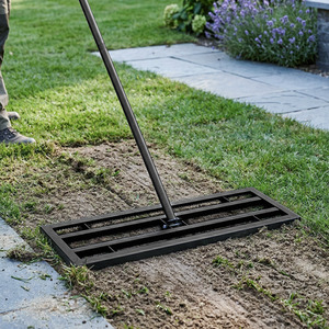 Garden Lawn Levelling Rake with Serrated Design
