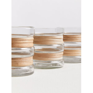 Kuta Set Of 3 Natural Tealight Holders