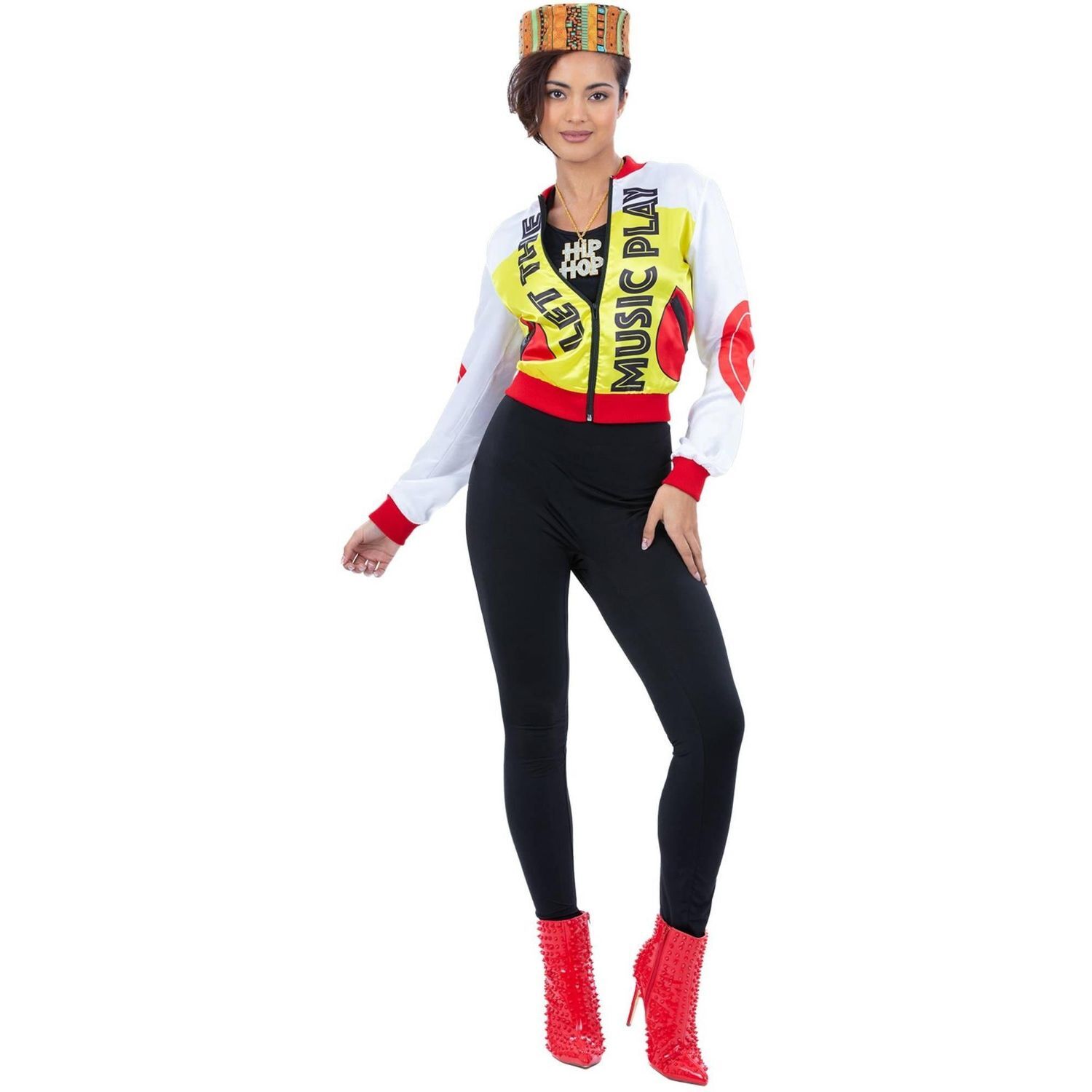Smiffys Womens/Ladies 90S Push It Costume Set - Yellow/Red/White / M