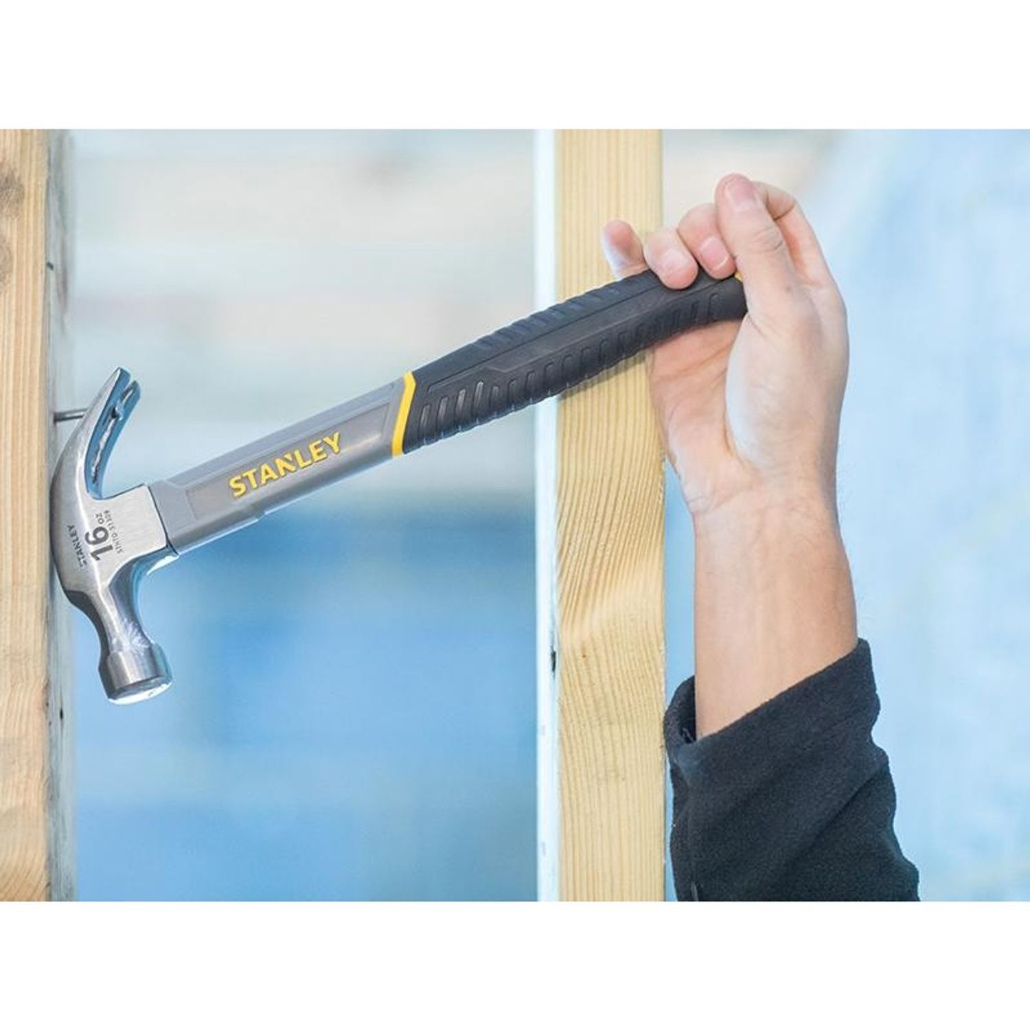 Stanley Hand Tools Curved Claw Hammer, Fibreglass Shaft