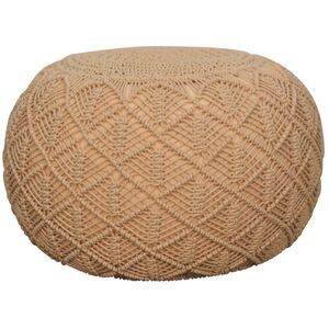 Ansley Beige Pouffe
