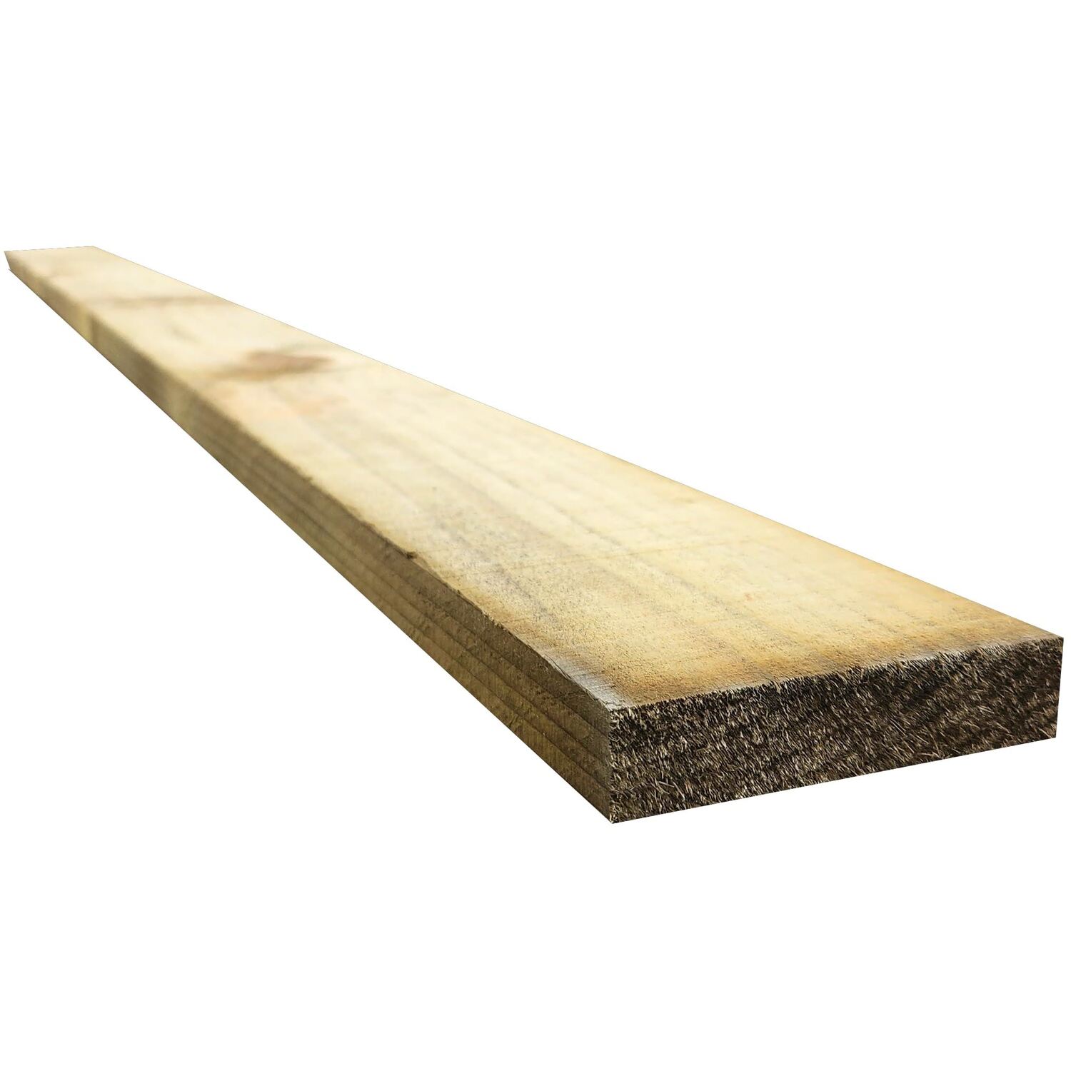 Snowdon Timber Treated 4X1" Fence Board (T) 22Mm (W) 100Mm (L) 2.4M - Pack Of 15 - Natural / 35Kg