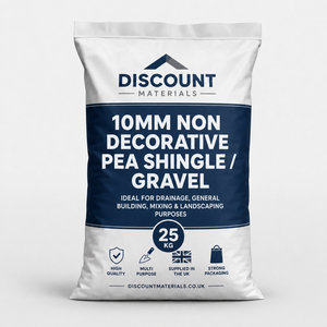 10mm Non-Decorative Pea Shingle Gravel 25kg Bag Pack of 10