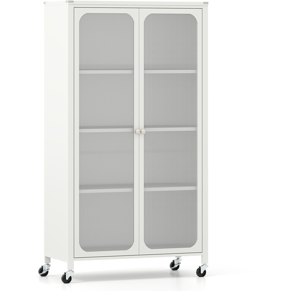 Lockable Wheeled Metal File Cabinet