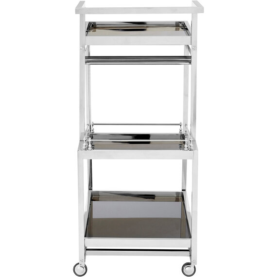 Novo 3 Tier Silver Finish Trolley