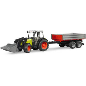 Bruder Claas Nectis 267 F with frontloader and tipping trailer Construction Loader Model