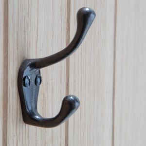 Narrow Hat & Coat Hook - W25mm x H80mm - Brass - Pack of 10