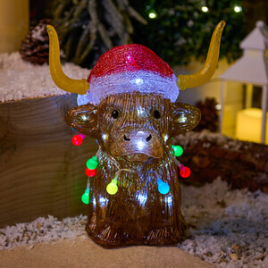 Acrylic Highland Cow Decoration