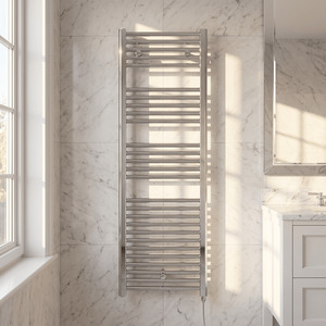 Balterley Ellastone Contemporary Electric Vertical Round Towel Rail, 27 Rails