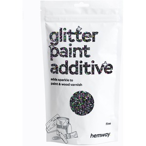 Hemway Glitter Paint Additive, Black Holographic Fine Size 100g