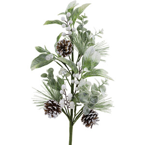 White Berry and Pinecone Spray
