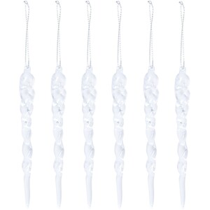 Pack of 6 Twisted Acrylic Icicles