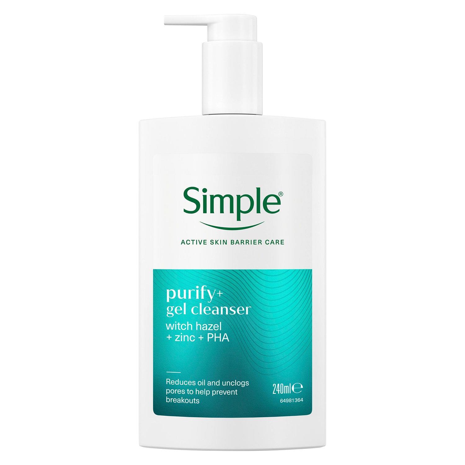 Simple Purify+ Gel Facial Cleanser 3 Pack (240Ml) Hydrating Skin Care Face Wash - Image 5