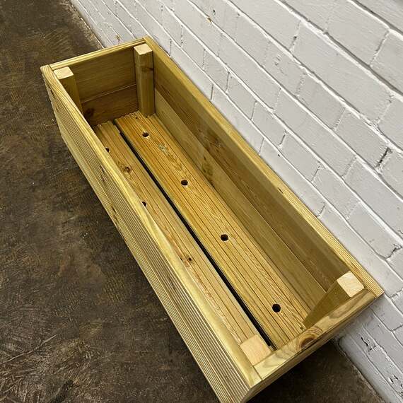 1 Meter Wooden Decking Planter