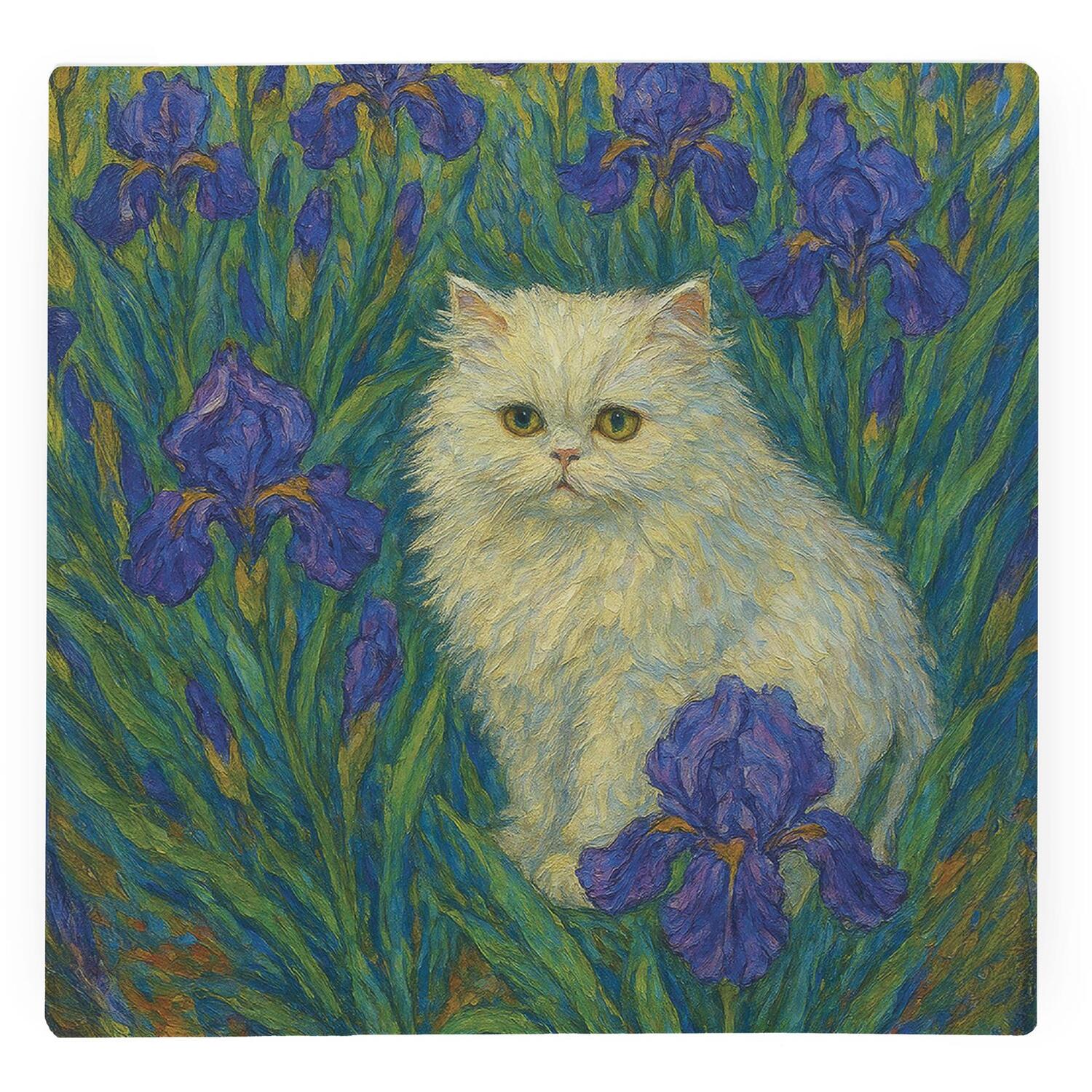 Image of Van Gogh Irises Persian Cat Large&hellip;