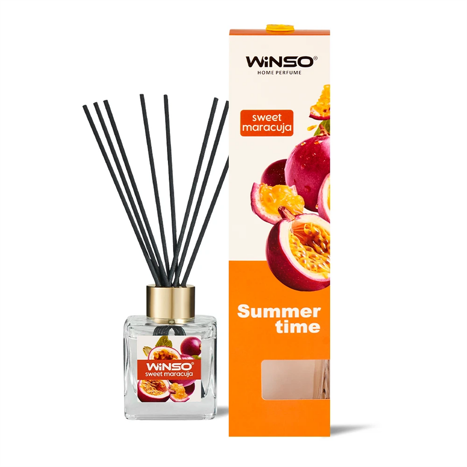 Winso Reed Diffuser Sweet Maracuja Scent Summer Time Home Perfume 100ml - Black