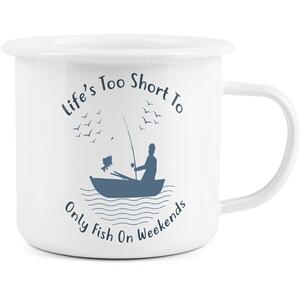 Novely Fishing Enamel Mug
