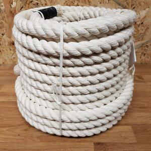 Cotton Rope, Natural Twisted Cotton Thread - 20 m / 65 ft of 16 mm Thick Soft for DIY Crafts