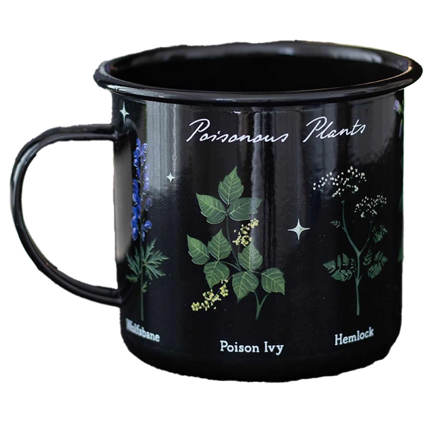 Something Different Poisonous Plants Enamel Mug - Black