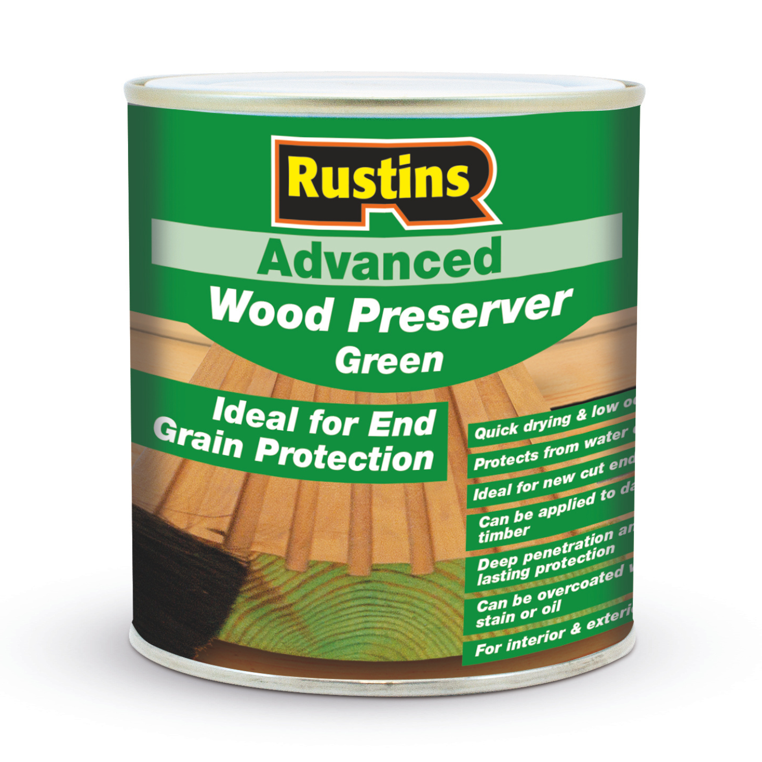 Rustins Advanced End Grain Wood Protector 500Ml - Green