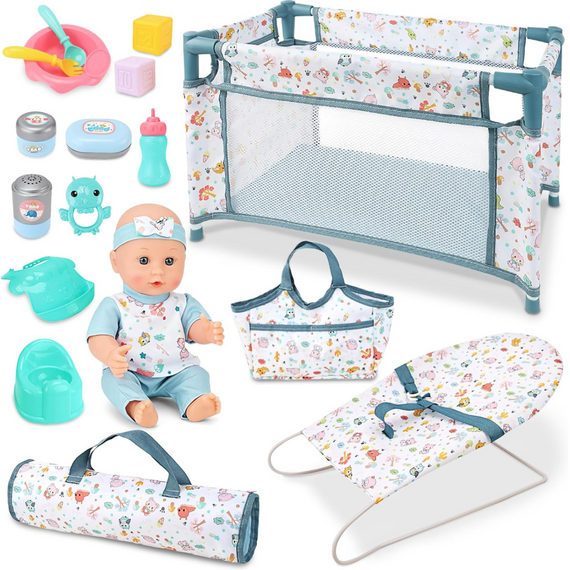 4-in-1 Baby Doll Playset