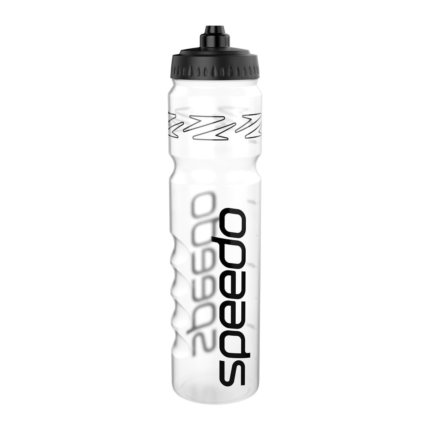 Speedo Logo 1L Water Bottle - Clear/Black