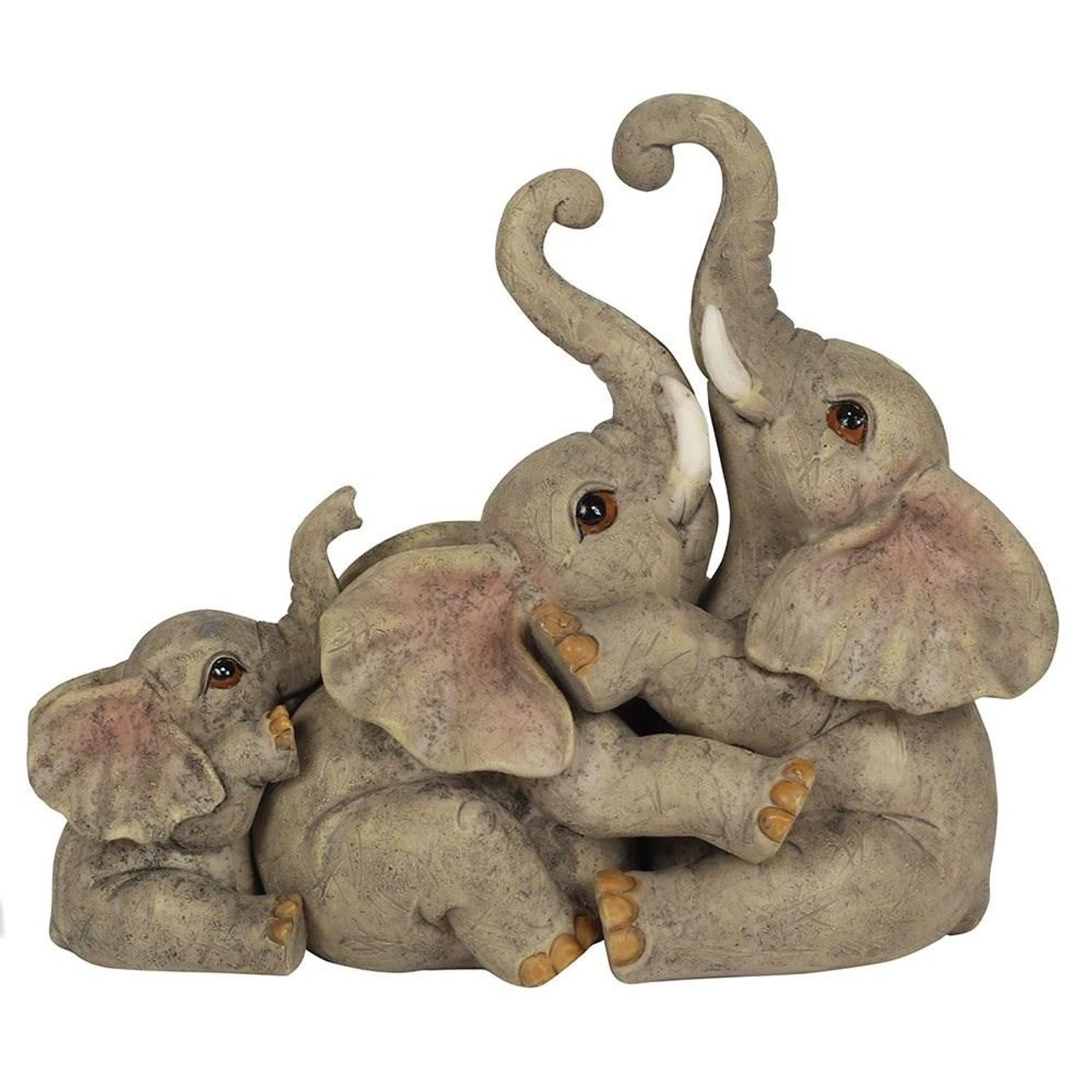 Something Different Animal Families Elephant Ornament A - Grey