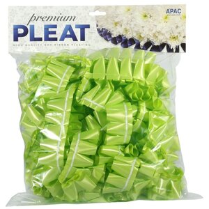Premium Lime Green Pleat Ribbon