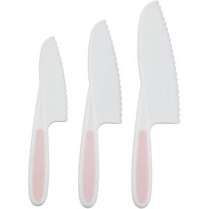 Zing Set of 3 Dessert or Salad Blades in Pastel Pink