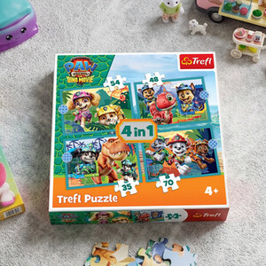 Paw Patrol Dino Movie 4-in-1 Puzzle Set