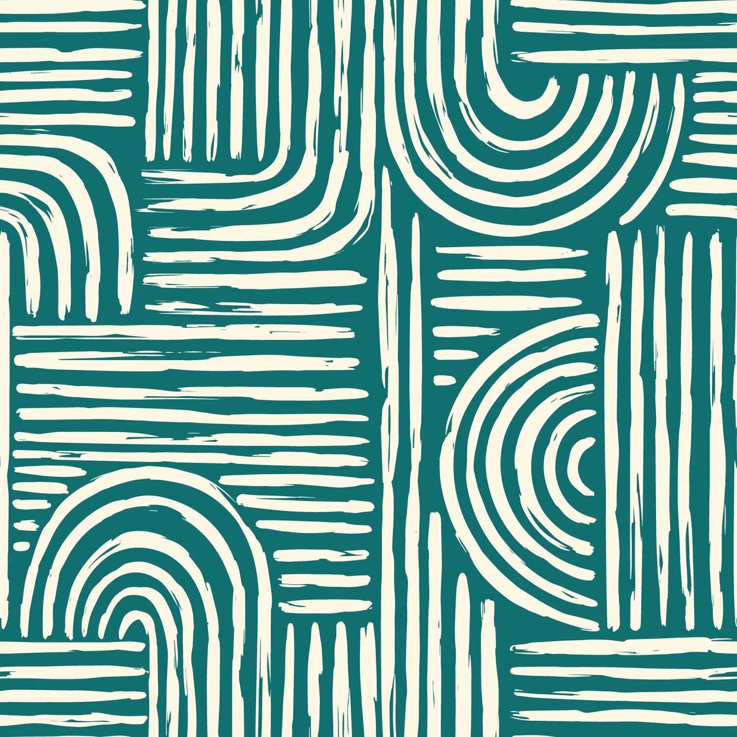 I Love Wallpaper Sample Of Raffia Curves Wallpaper In Teal