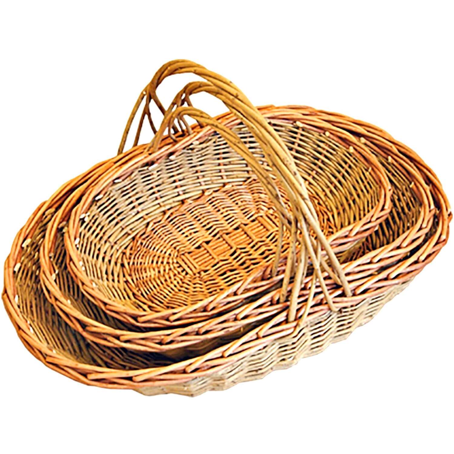 Red Hamper Wisley Garden Trugs - Set of 3 - Brown Willow - Sustainable Materials - Image 4