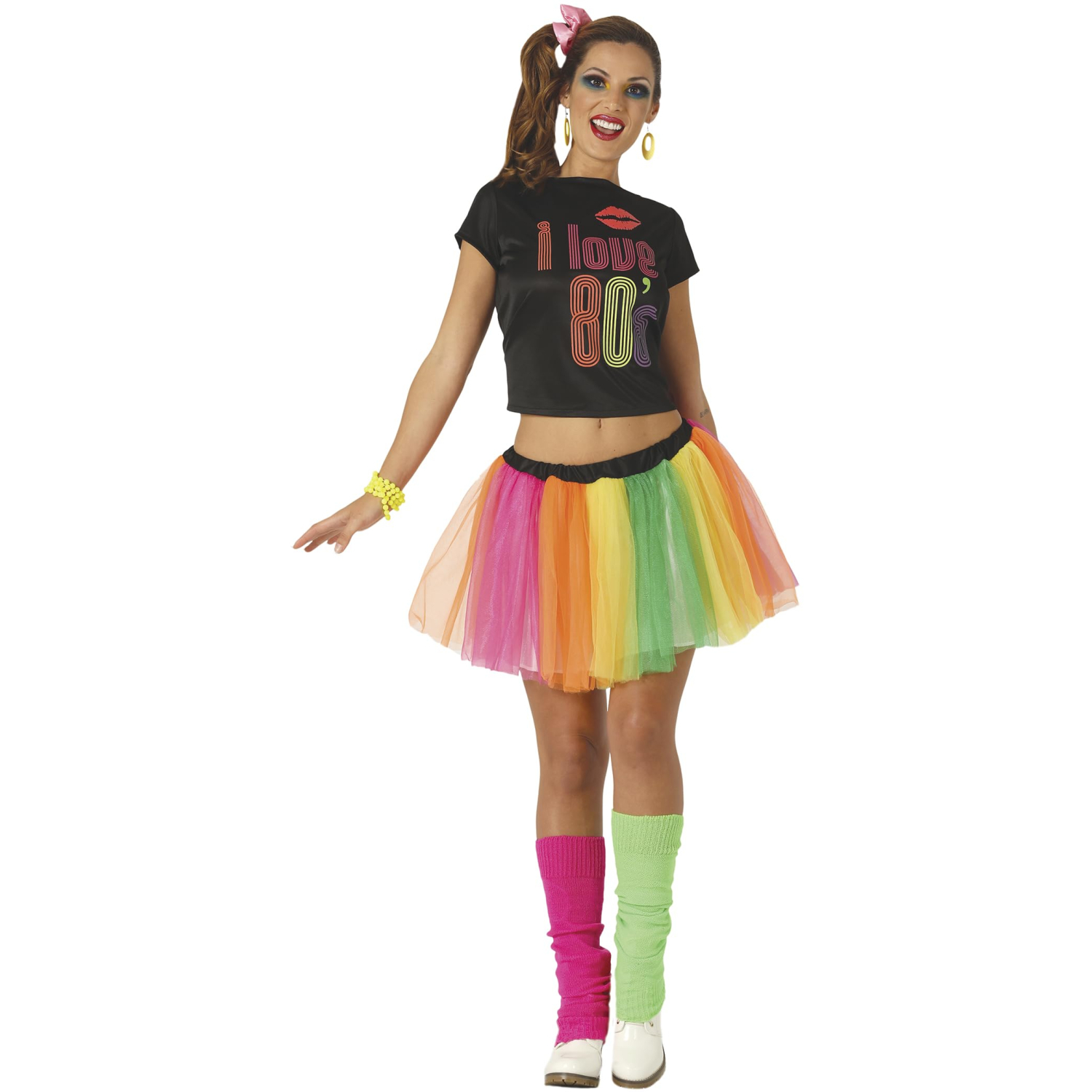 Fiestas Guirca Adult I Love 80 Fancy Dress Halloween Costume