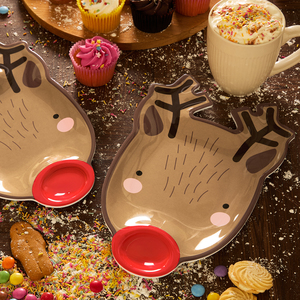 OHS 2 Pack Reindeer Dip Plate
