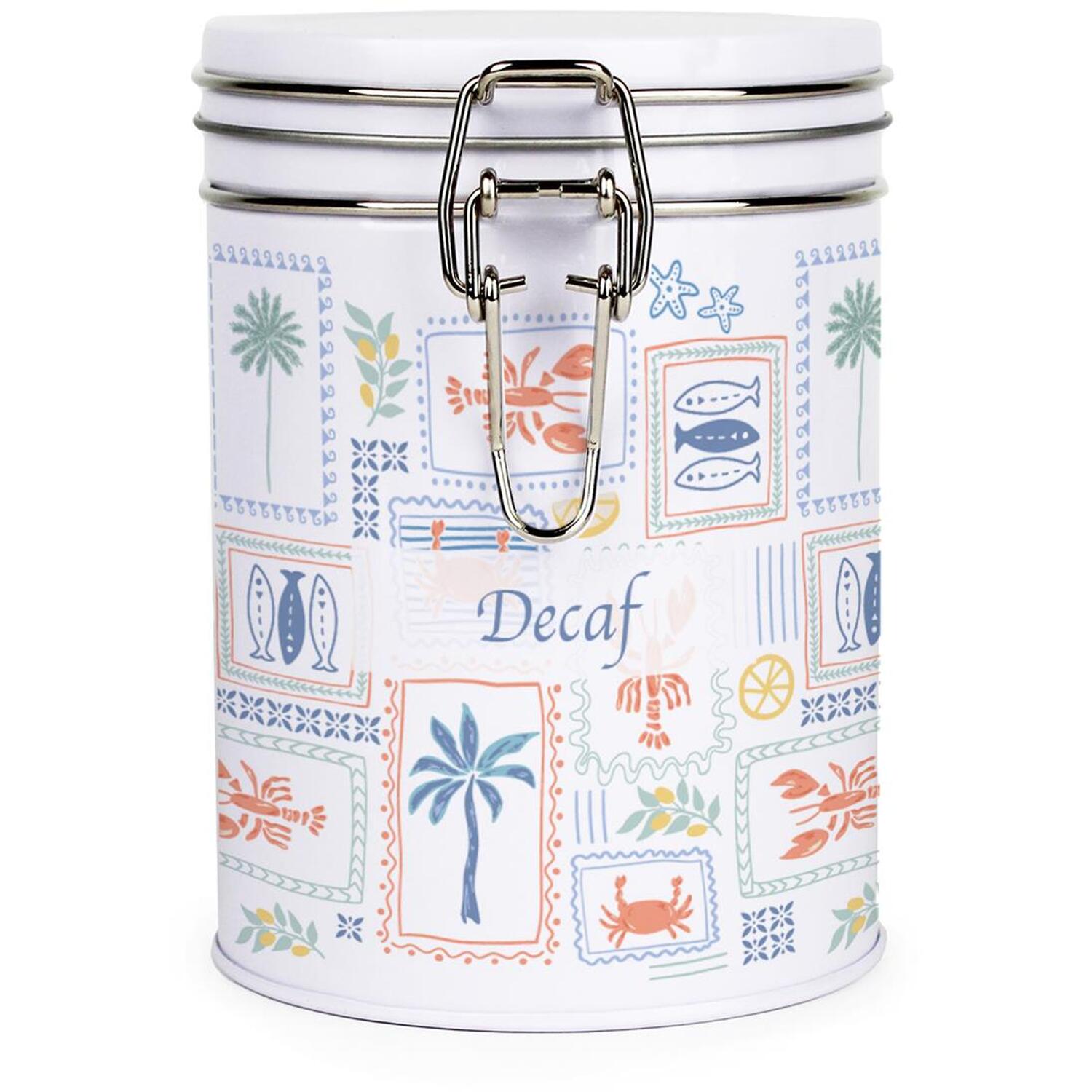 B&Q - Mediterranean Summer Clip-Lid Kitchen Storage CanisterDecaf - Image 2