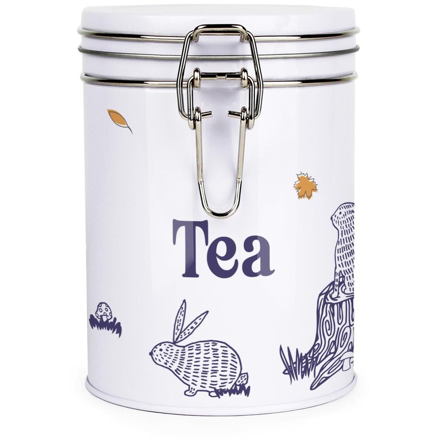 Purely Home Woodland Rabbits Clip-Lid Kitchen Storage Canister - Tea