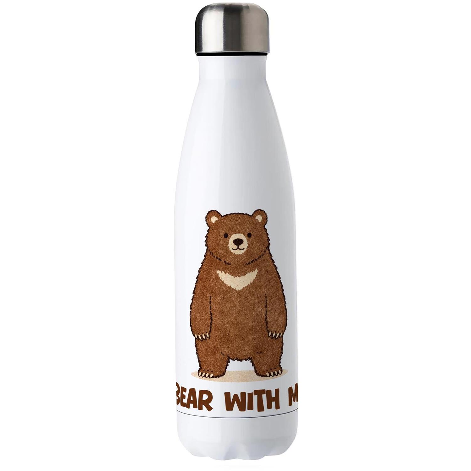 B&Q -  Bear With Me Stainless Steel Water Bottle - Image 3