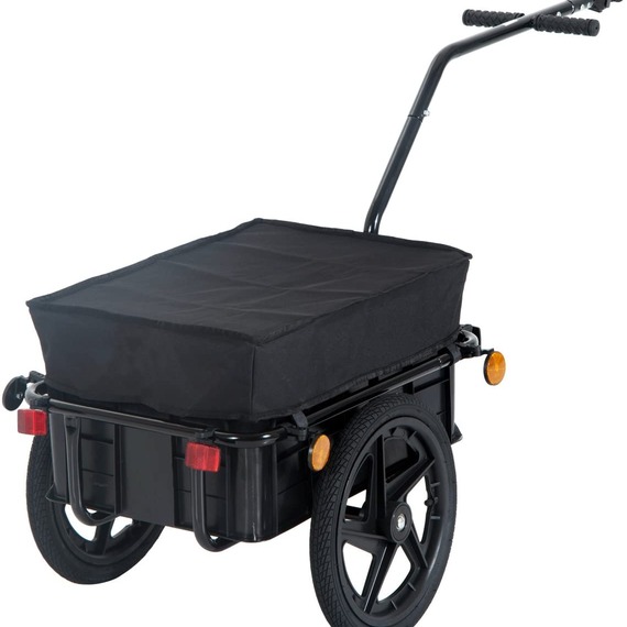 HOMCOM Bicycle Trailer With Towing Bar