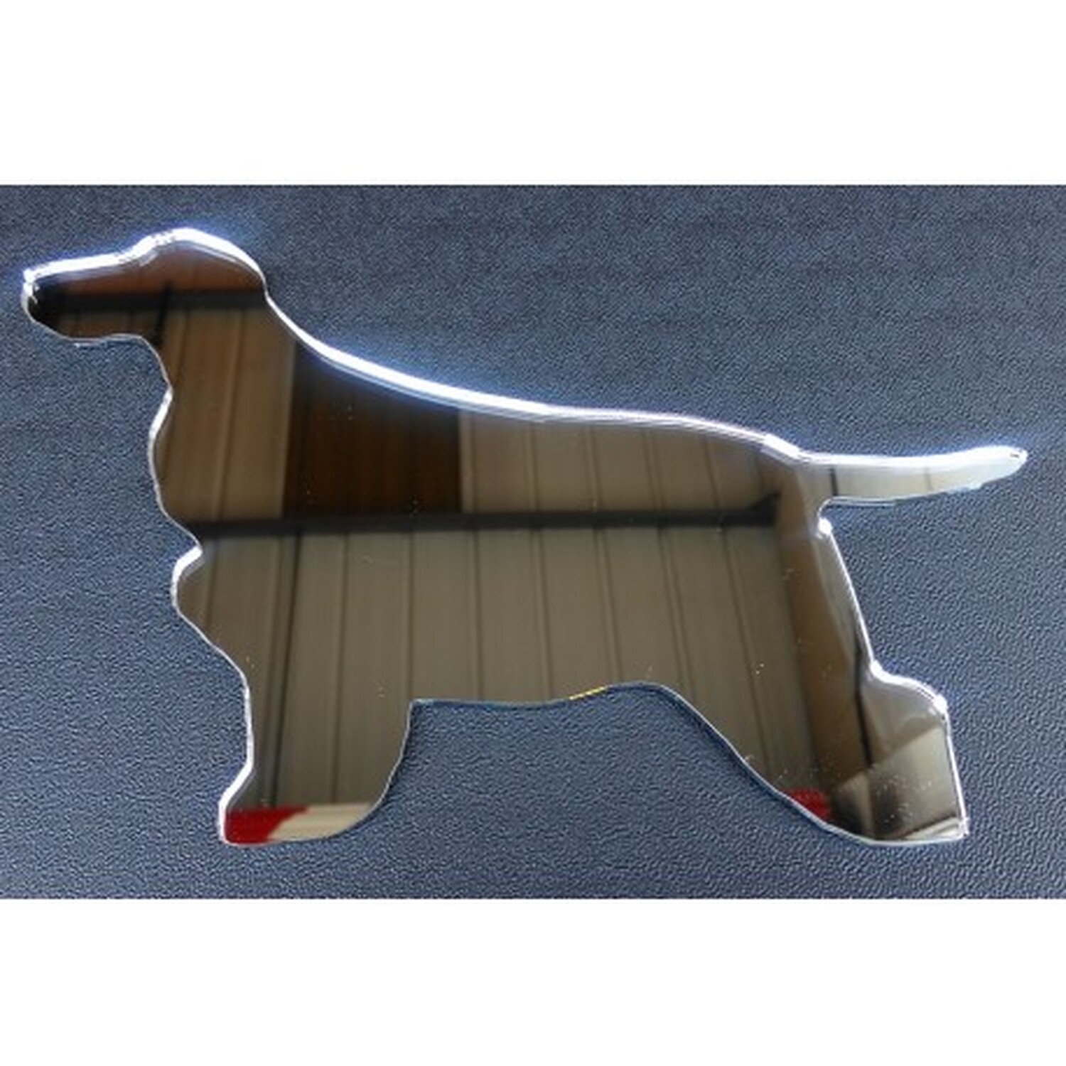 Cocker Spaniel Silver Acrylic Mirror - Silver 21 4cm
