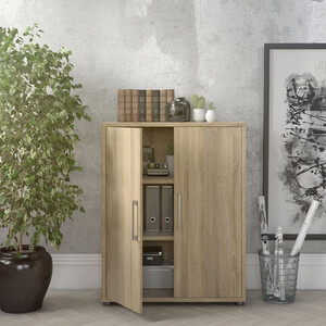 Prima 2-Shelf 2-Door Bookcase
