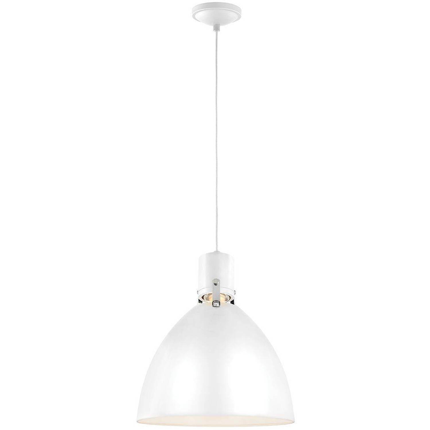 Brynne LED 1 Light Medium Dome Ceiling Pendant Chrome, Brushed Steel - Chrome