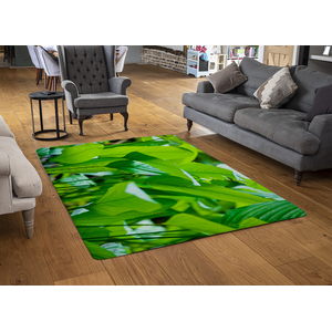 Green Leaf Background Abstract Of Nature Designer Rug