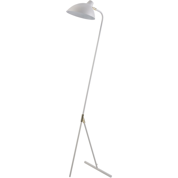 Teamson Home Delicata Monopod Standard Task Floor Lamp, White Reading Spot Light