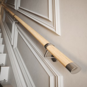 Pine Wood Easy Fit Interior Staircase Handrail Kit