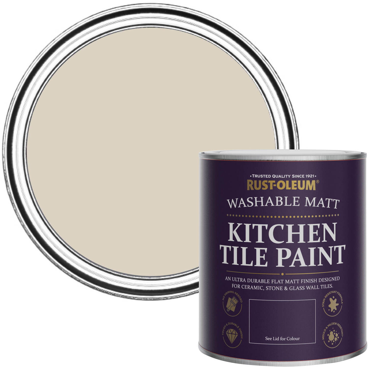 Rust-Oleum Rust-Oleumkitchen Tile Paint Matt - Hessian 750Ml - Brown