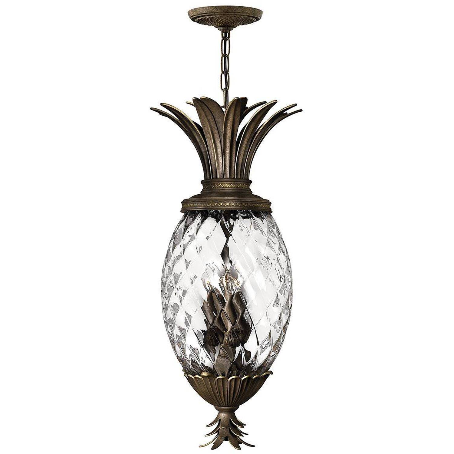 Plantation 4 Light Ceiling Pendant Pearl Bronze, E14 - Pearl Bronze
